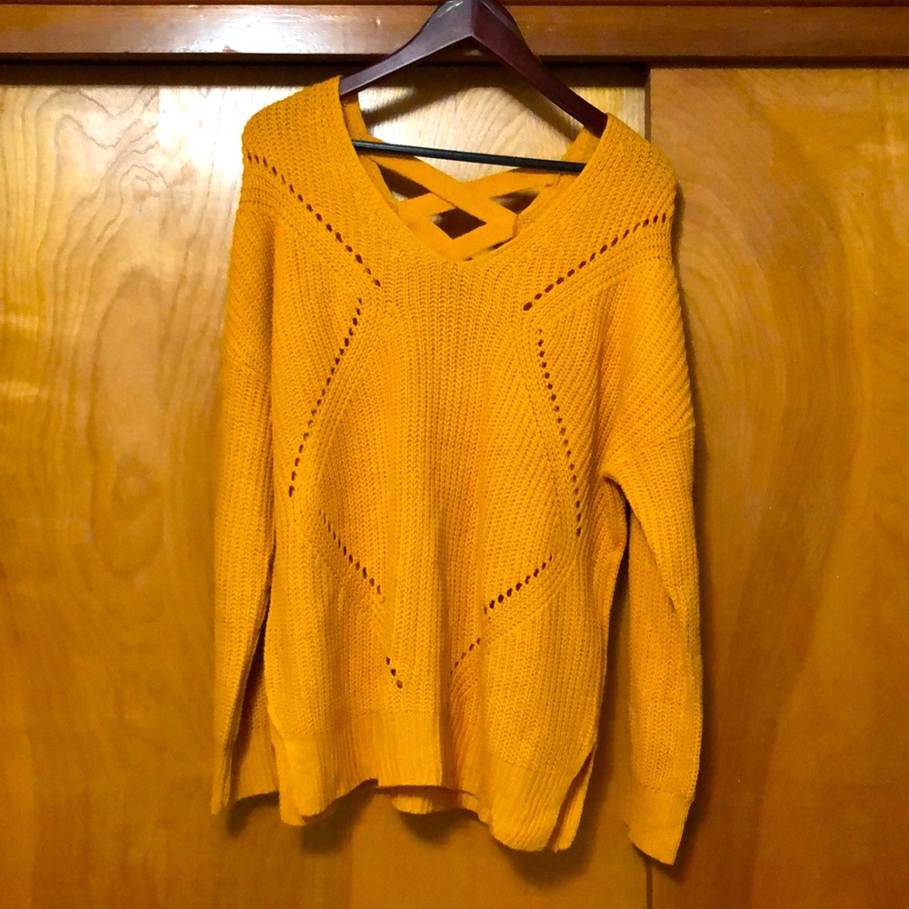 Mustard knit sweater